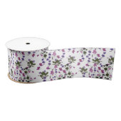 Violets Garlands Satin Ribbon 3 Satinband (Spule)