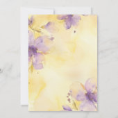 Violets Gold 50. Hochzeitstag Einladung (Rückseite)