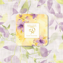 Violets Gold 50. Hochzeitsticker