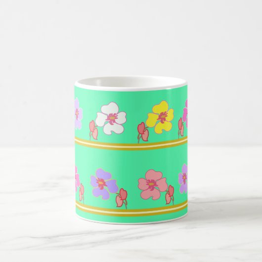 violets left&right mint green kaffeetasse (Mittel)