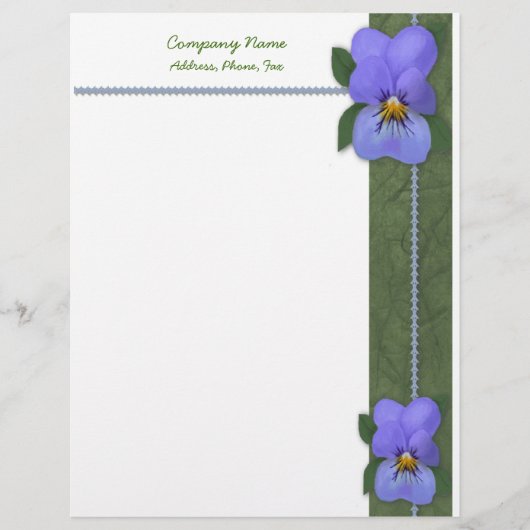 Violets Letterhead Briefbogen (Vorderseite)