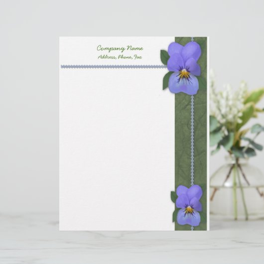 Violets Letterhead Briefbogen (Stehend Vorderseite)