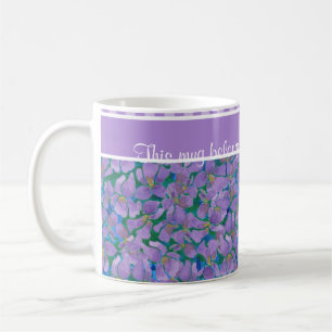 Violets Muster Weißer Kaffee Tasse für individuell