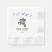 Violets Ostersegnung Jahr Papier Napkin