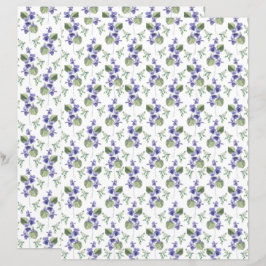 Violets Scrapbook Paper