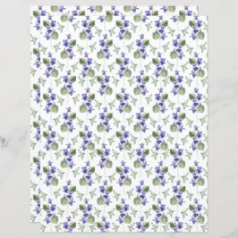 Violets Scrapbook Paper