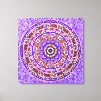 Violetscheibe Mandala Leinwanddruck