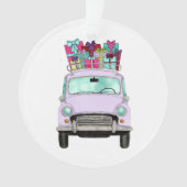 Violetskarren mit Weihnachtsgeschenken Ornament (Vorderseite)