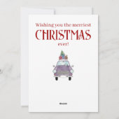 Violetskarte mit Weihnachtsgeschenken Feiertagskarte (Rückseite)