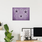 Violetstars im Night Sky Poster (Heimbüro)