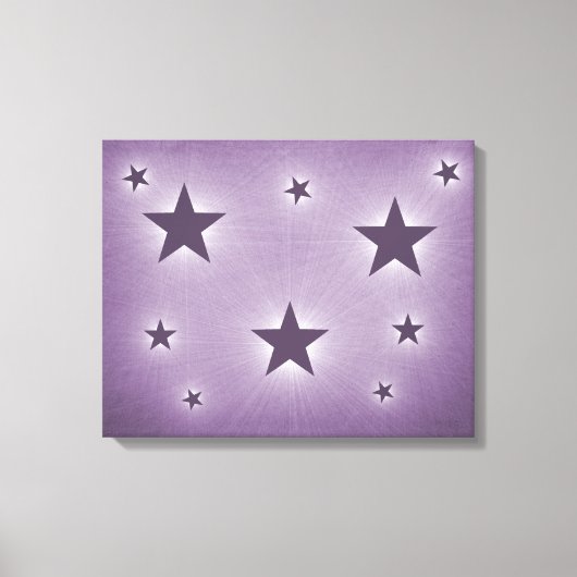 Violetstars in der Night Sky Canvas Print Leinwanddruck (Vorderseite)