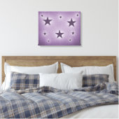 Violetstars in der Night Sky Canvas Print Leinwanddruck (Insitu (Schlafzimmer))