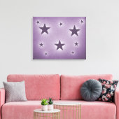 Violetstars in der Night Sky Canvas Print Leinwanddruck (Insitu (Wohnzimmer))