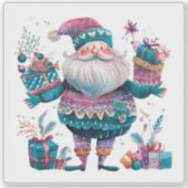 Violetsticker für frohe Weihnachten! Aufkleber (Vorderseite)