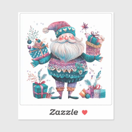 Violetsticker für frohe Weihnachten! Aufkleber (Blatt)