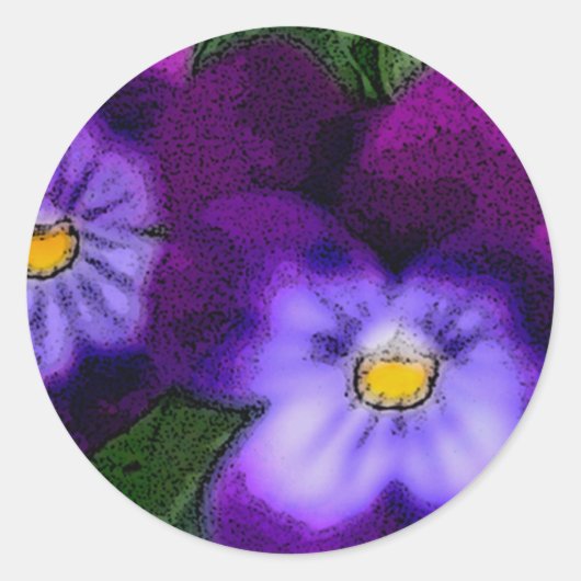 Violetsticker Runder Aufkleber (Vorderseite)