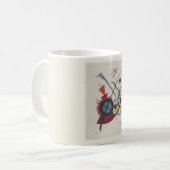 Violett (1923) von Wassily Kandinsky, Moderne Kuns Kaffeetasse (Vorderseite Links)