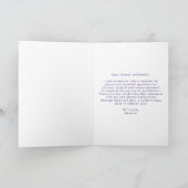 Violett | Abstrakter Pinselstriche Foto Abschluss Dankeskarte (Innenseite)