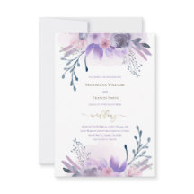 Violett-Aquarellblumen | hochzeit