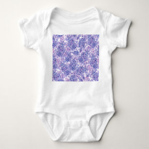 Violett Aquarelllila-Blume Baby Strampler
