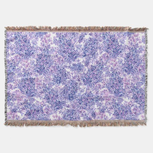 Violett Aquarelllila-Blume Decke (Vorderseite)