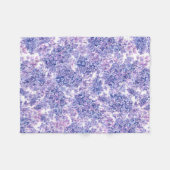 Violett Aquarelllila-Blume Fleecedecke (Vorderseite (Horizontal))