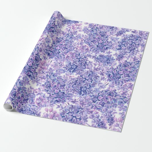 Violett Aquarelllila-Blume Geschenkpapier (Ungerollt)