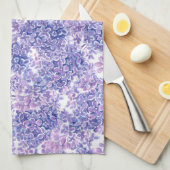 Violett Aquarelllila-Blume Handtuch (Viertel Falte)