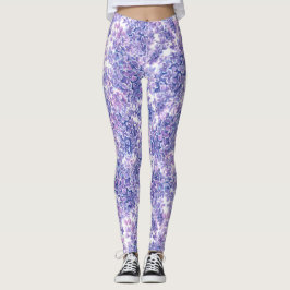 Violett Aquarelllila-Blume Leggings
