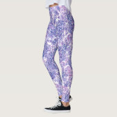 Violett Aquarelllila-Blume Leggings (Links)