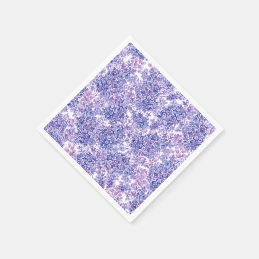Violett Aquarelllila-Blume Serviette (Ecke)