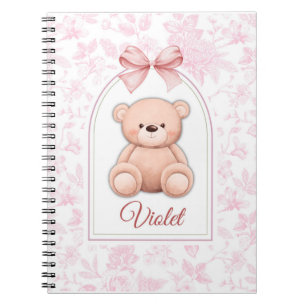 Violett Benutzerdefiniertes rosa Teddy-Bär-Kinde Notizblock