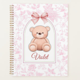 Violett Benutzerdefiniertes rosa Teddy-Bär-Kinde Planer