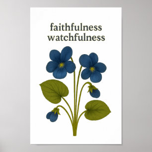 Violett (blau) — Fairness, Wachsamkeit Poster