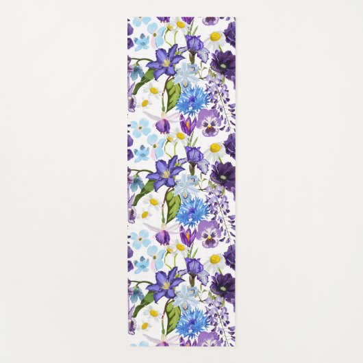 Violett-blaue Blume. Yogamatte (Vorderseite)