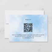 Violett-blaues Menü QR Hochzeit RSVP Reaktion (Rückseite)