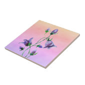 Violett-Bluebells in den Farben Violett und Pfirsi Fliese (Seite)