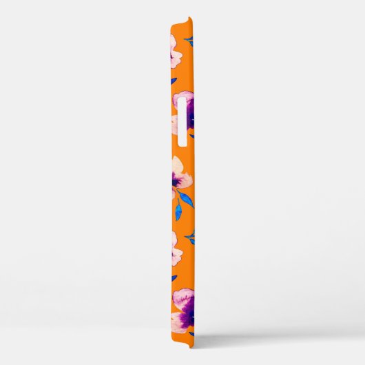 Violett-Blume aus Mohnblütenpoppe und Wasserfarben Case-Mate iPhone Hülle (Rückseite / Rechts)