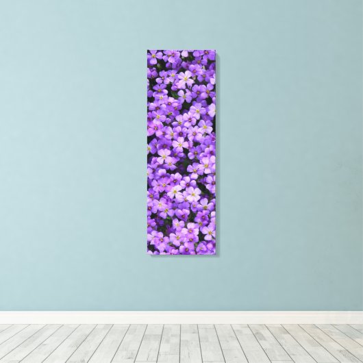 Violett Blume Canvas Print Violets Spring Leinwanddruck (Insitu (Holzboden))
