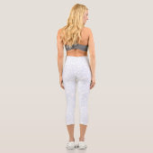 Violett-Blume Capri Leggings (Rückseite)