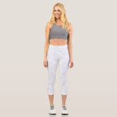 Violett-Blume Capri Leggings (Vorderseite)
