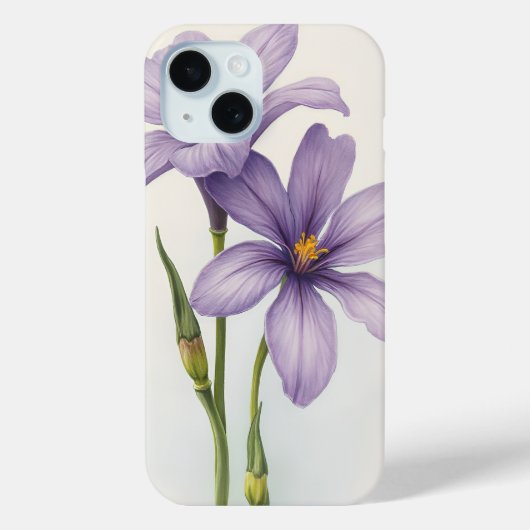 Violett-Blume Case-Mate iPhone Hülle (Rückseite)