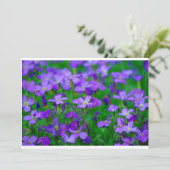 Violett-Blume Einladung (Stehend Vorderseite)