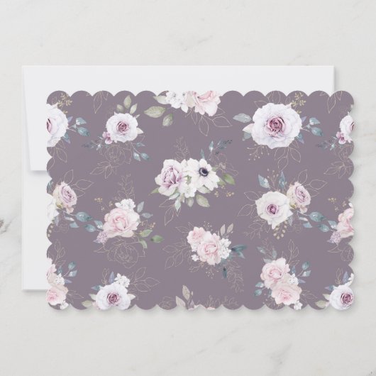 Violett-Blume Erste Kommune Einladung (Rückseite)