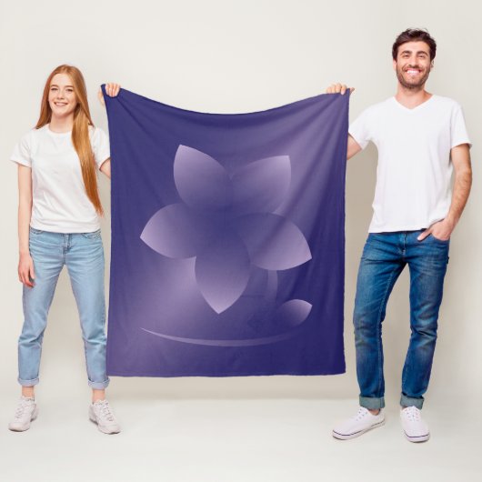 Violett-Blume Fleecedecke (Beispiel)