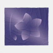 Violett-Blume Fleecedecke (Vorderseite (Horizontal))