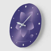 Violett-Blume Große Wanduhr (Winkel)
