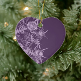 Violett-Blume Keramik Ornament