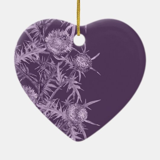 Violett-Blume Keramik Ornament (Hinten)