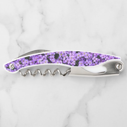 Violett-Blume-Korkenzieher Kellnermesser (Rückseite)